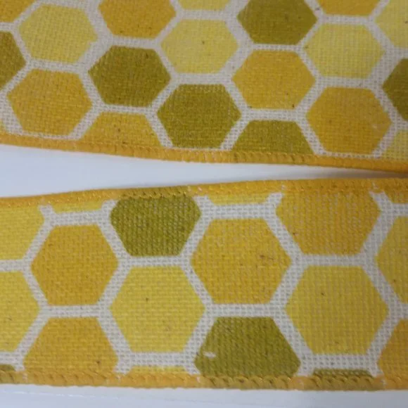 6 Rolls Wired Ribbon Honeycomb 1.5" & 2.5"